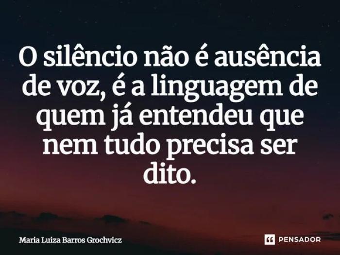 O silêncio que não cessa