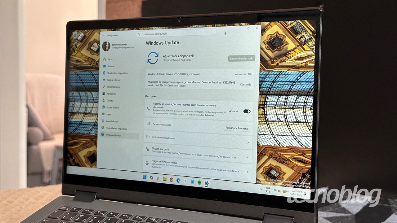 Vai ficar mais fácil pausar as atualizações do Windows 11