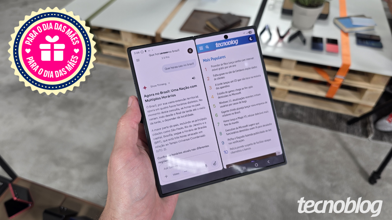 Galaxy Z Fold 7 (512 GB) recebe 44% de desconto para Dia das Mães 2026