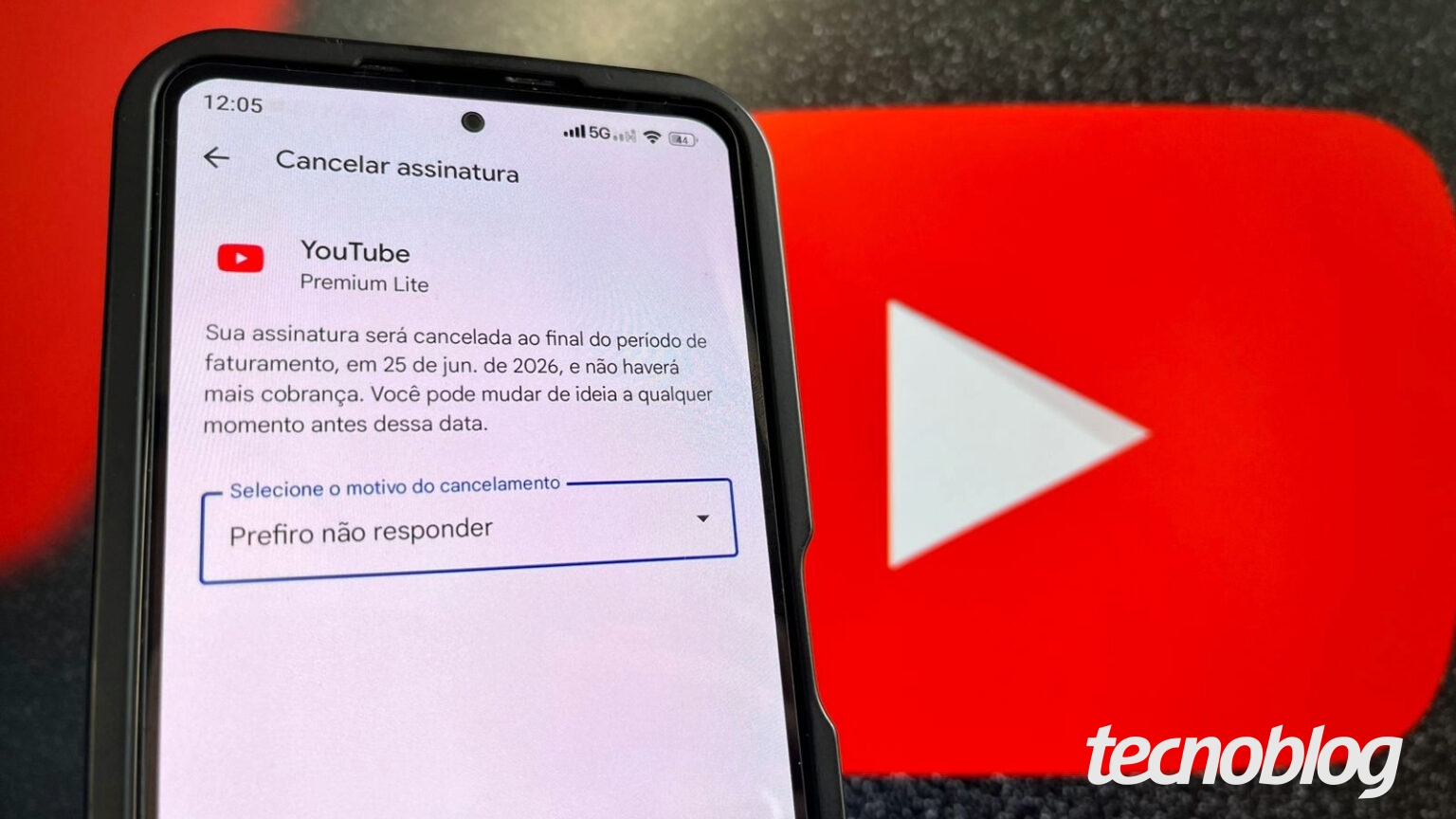 Como cancelar o YouTube Premium pelo celular ou PC