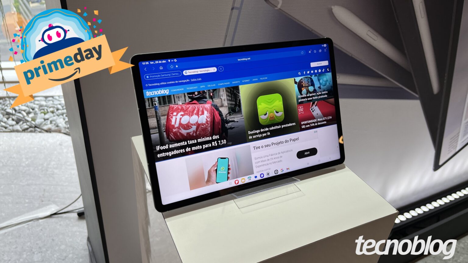 Galaxy Tab S10 FE Plus 5G tem a melhor promoção do ano no Prime Day 2026
