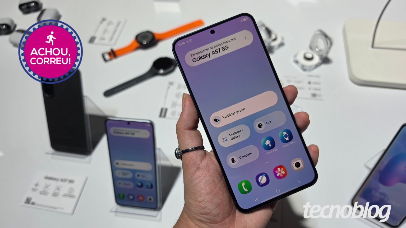 Galaxy A57 (256 GB) surge em queda de 42% por até 12x sem juros na Amazon