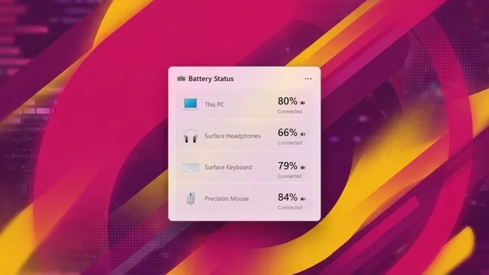 Windows 11 terá widget que mostra status de bateria de acessórios