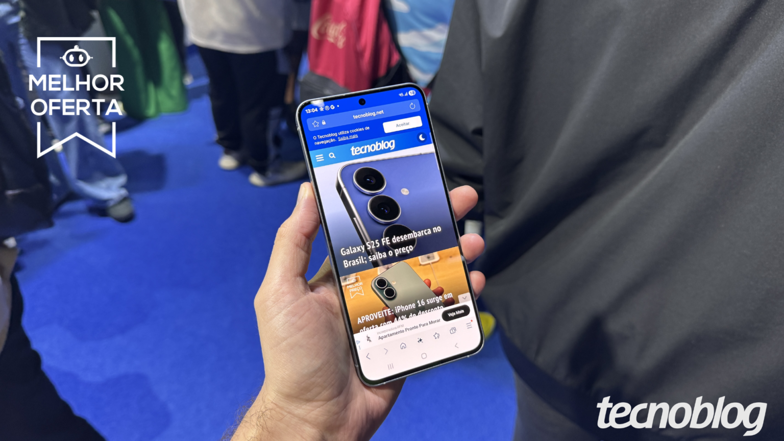 Baixou mais: Galaxy S25 FE (256 GB) fica 43% mais barato com cupom